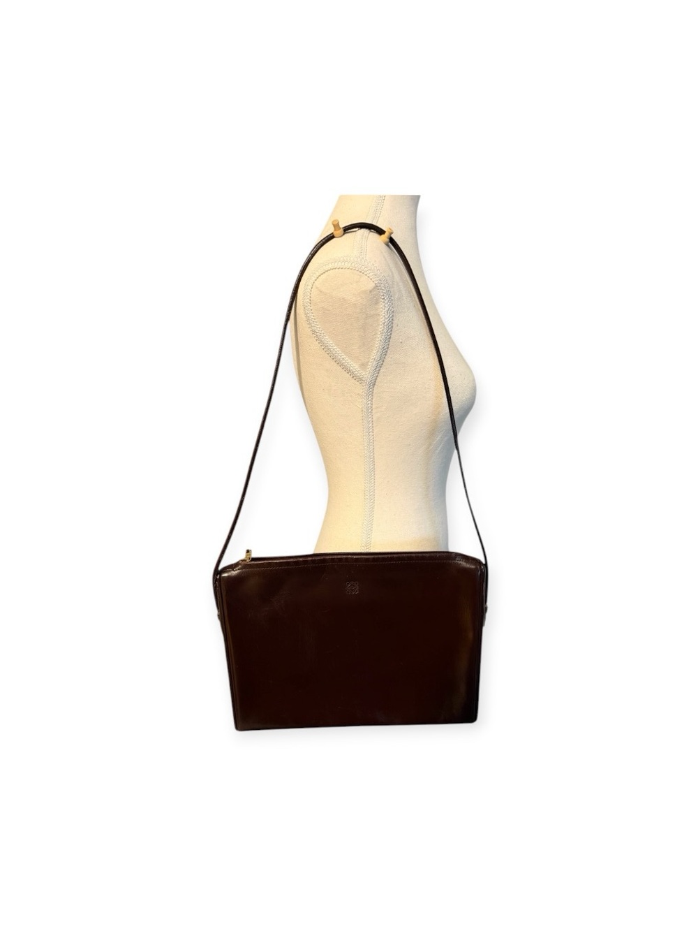 Loewe Leather Shoulder Bag, Brown